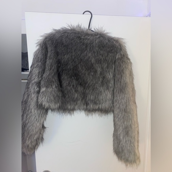 open front fuzzy coat - Picture 2 of 4